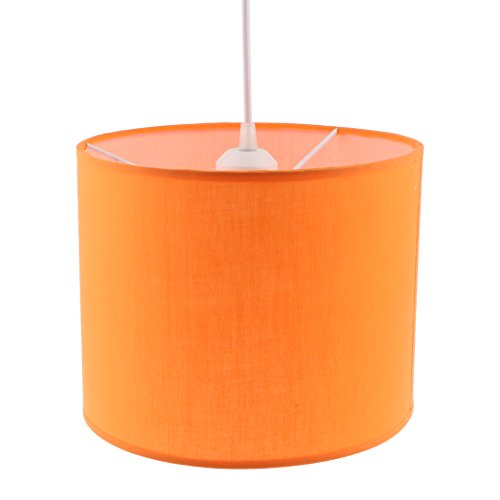 F Fityle Pendelleuchte Hängelampe Hängeleuchte Retro E27 Lampenschirm für Esszimmer Wohnzimmer Schlafzimmer - Orange