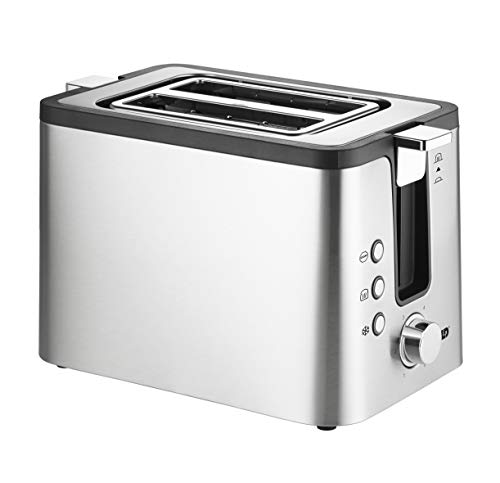 Unold TOASTER 2er Kompakt Toaster mit eingebautem Broetchenaufsatz Edelstahl