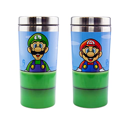 Super Mario Warp Pipe Travel Mug - 450ml Edelstahl - Offiziell lizenziertes Nintendo Merchandise