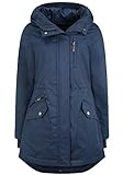 OXMO Bella Damen Übergangsmantel Parka Lange Jacke mit Kapuze, Größe:XL, Farbe:INSIGNIA B (791991)