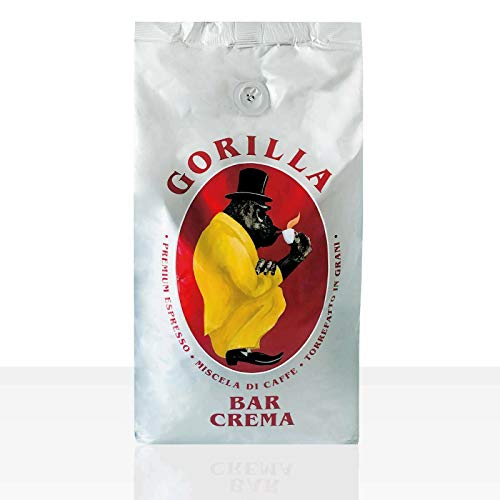 Gorilla Espresso Bar Crema Kaffee Bohnen - 8 Pakete zu je 1000 g Cafe