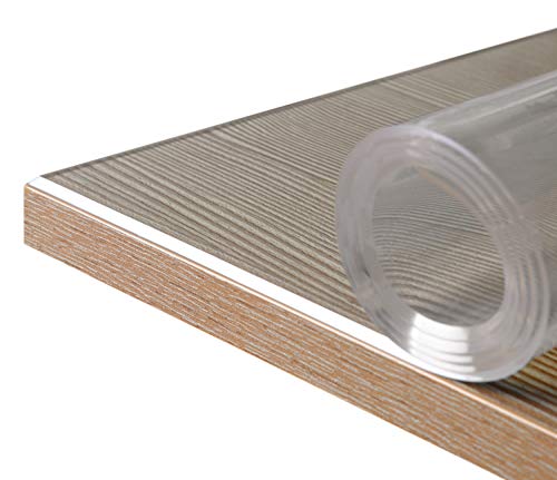 BEAUTEX Glasklar Folie 2 mm + abgeschrägte Kante, transparente Tischdecke Tischschutz, Made in Germany, Wunschmaß, Größe wählbar (Breite 90 cm x Länge: 160 cm)