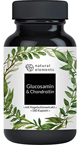 Glucosamin & Chondroitin hochdosiert - 180 Kapseln - Laborgeprüft, hochdosiert