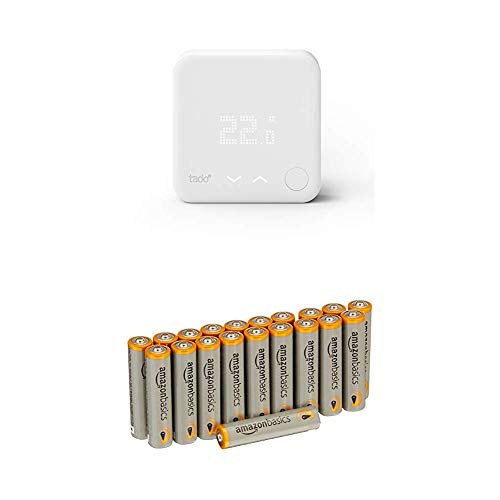 tado° Smartes Thermostat (Zusatzprodukt) - intelligente Heizungssteuerung per Smartphone mit Amazon Basics Batterien