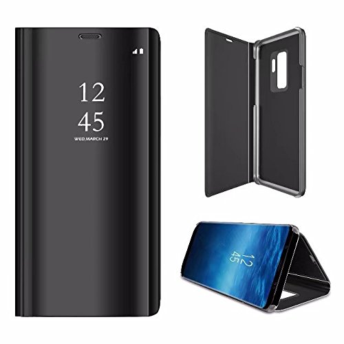 JFLAI Fall für Galaxy S6,Smart Mirror Flip Case Schutzhülle Handyhülle für Samsung A6 Plus 2018 Bildschirmgröße 5.1'