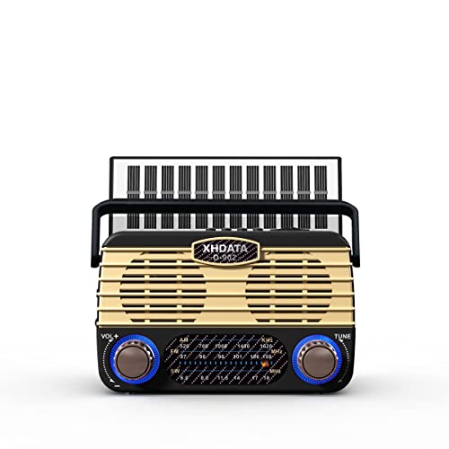 XHDATA D902 Tragbares Transistor Radio Klein FM/AM(MW)/SW Mini Radio Mit Bluetooth USB TF