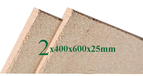 2x25 mm Vermiculite Platte Brandschutzplatten 400x600x25mm Schamotte Ersatz
