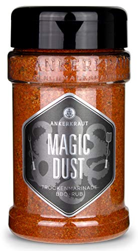 Ankerkraut Magic Dust, BBQ-Rub, Marinade für Fleisch, Gewürzmischung zum Grillen, 230g im Streuer