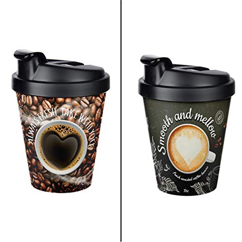 BEFA 2 Kaffeebecher to Go | BPA Frei | Coffee to go | 400ml | Auslaufsicherer Deckel mit Trinkverschluss | Kaffee | mit Doppelwand Isolierung | 2 Stück (Variante 2)