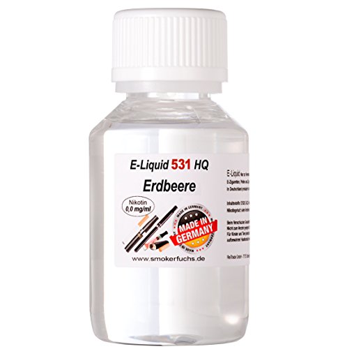 100ml E-Liquid No. 531 HQ - Erdbeere - Made in Germany - 0,0 mg Nikotin von Smokerfuchs®