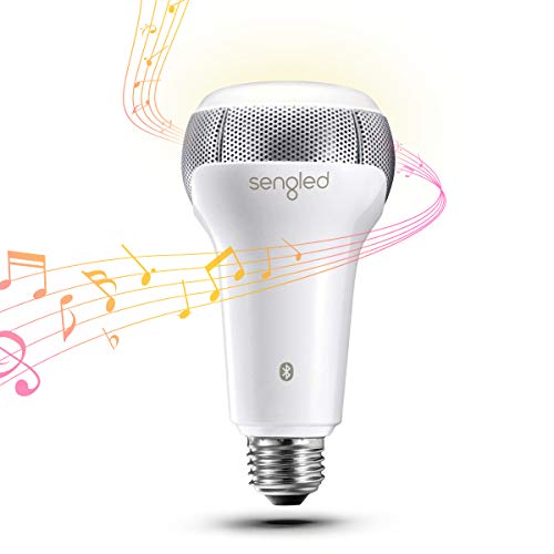 Sengled Solo Bluetooth Lautsprecher Smarte LED Lampe E27, Dimmbar, Erweiterung, Steuerbar via App, Kompatibel mit Amazon Alexa, Licht Lampe[Energieklasse A+]