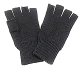 Strick-Handschuhe, schwarz, ohne Finger, Größe L