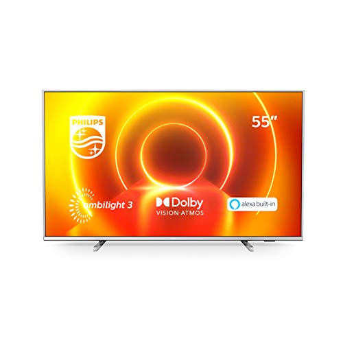 Philips 55PUS7855/12 LED-Fernseher, silber, UltraHD/4K, WLAN, Ambilight, Dolby