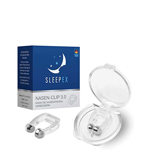 SLEEPEX Anti Schnarch Nasenclip 2021 BPA frei - Weltneuheit Schnarchstopper hilft endlich gegen Schnarchen - Magnetischer Nasenring als anti Schnarch Mittel - Nasenklammer als Nasenpflaster, 30g