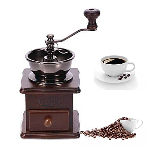 SISHUINIANHUA Manuell Retro Coffee Bean Grinder Tragbare Handkurbel Mühle Werkzeughand Kaffeemahlmaschine Reise Camping Kaffee