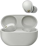 Sony WF-1000XM5 Kabellose Noise Cancelling Kopfhörer, Bluetooth, In-Ear-Kopfhörer, Mikrofon, bis zu 24 Stunden Akkulaufzeit, Schnellladefunktion, IPX4, iOS & Android kompatibel - Silber, klein