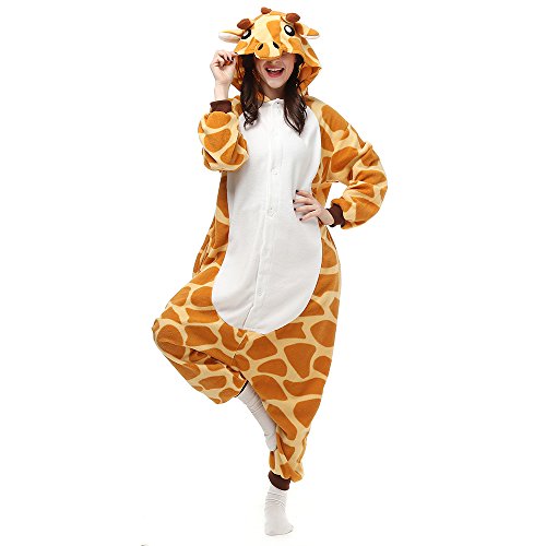 BGOKTA Onesie Tier Damen Sleepwear Erwachsene Hoodie Cosplay Tier Jumpsuit Pyjamas Tieroutfit, LTY48,M