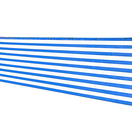 Hummelladen Balkon Sichtschutz - 6 Meter - 75 cm hoch - Balkonverkleidung blau weiß - Balkon Bespannung atmungsaktiv