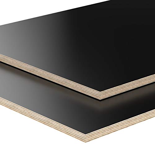 18mm Multiplex Zuschnitt schwarz melaminbeschichtet Länge bis 200cm Multiplexplatten Zuschnitte Auswahl: 150x30 cm