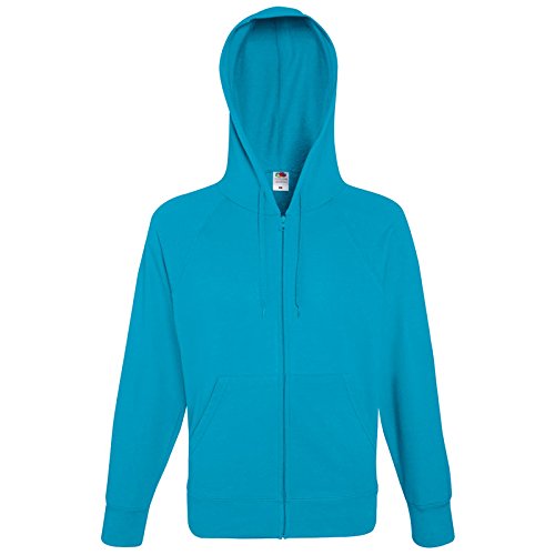 Fruit of the Loom: Lightweight Hooded Sweat Jacket 62-144-0, Größe:L;Farbe:Azure Blue