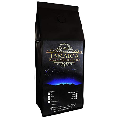 C&T Jamaica Blue Mountain AA Wallenford Estate Kaffee | 500g Ganze Bohnen Sortenrein | Single Origin Rarität aus Jamaika