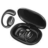 Ownhut Open Ear Kopfhörer Bluetooth 5.3, Kabellose Kopfhörer mit LED-Anzeige, Air Conduction Ohrhörer mit Touch-Steuerung, Sportkopfhörer zu 58 Stunden für Workout, Wireless Earbuds mit Wasserdicht