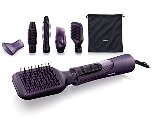 Philips HP8656/00 Pro Care Collection Airstyler mit Thermo Protect-Funktion / 5 Aufsätze/EHD/Paddle Brush / 1000 Watt/violett