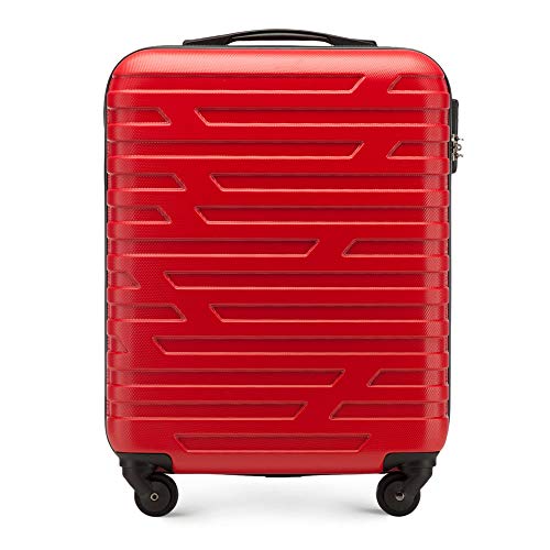 WITTCHEN Kabinengepäck | Koffer – Handgepäck | Bordkoffer | Hartschale | Material ABS | Hochwertiger und Stabiler | Rot | 39 L | 54 x 39 x 23 cm