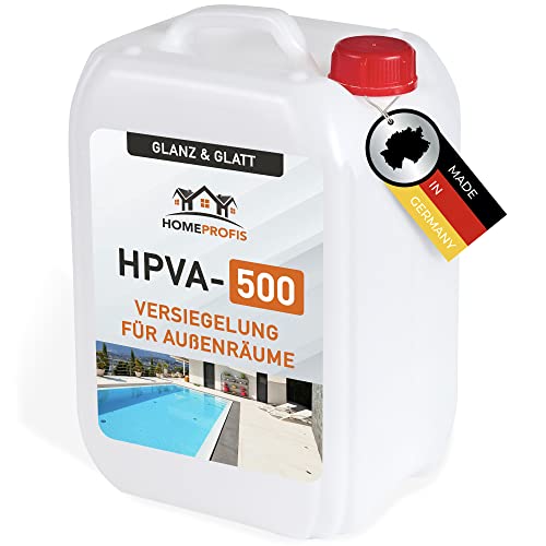 Home Profis® HPVA-500 glasklare Premium Versiegelung (30m²) für Balkon & Terrasse – Transparente 2K Epoxidharz Bodenversiegelung bis zu 15kg Schutzschicht Außen Laminierharz für Bodenbeschichtung