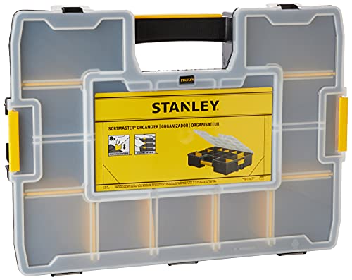 Stanley Werkzeug-Organizer Sortmaster (44.2 x 9.2 x 33.3 cm, Innenteiler anpassbar, bis zu 1024 Konfigurationen möglich, kein Verrutschen, Deckel verriegelbar) 1-94-745, Einzeln