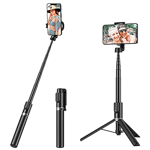 Yoozon Selfie Stick,1.2m Max.lang,3 in 1 Selfie Stick Stativ,Tragbar Selfie Stick mit Fernbedingung,Selfie Stick Tripod,als Stativ für Fast alle handys iPhone 12 11 iPhone/Samsung/Huawei
