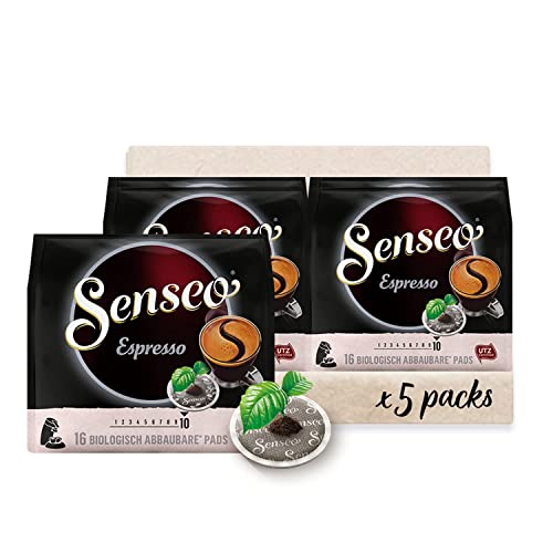 Senseo ® Pads Typ Espresso - UTZ-zertifiziert - 5 Packungen x 16 Kaffeepads