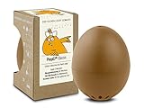 PiepEi Classic Braun - Singende Eieruhr zum Mitkochen - Eierkocher für 3 Härtegrade - Piep Ei mit 3 Melodien - Lustiges Kochei - Musik Eggtimer - Brainstream