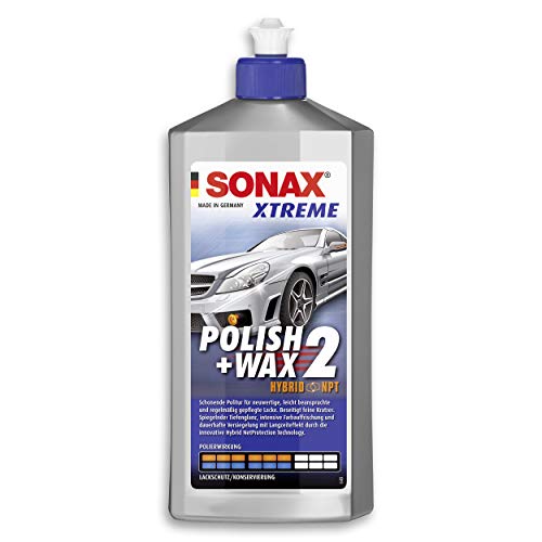 SONAX XTREME Polish+Wax 2 Hybrid NPT (500 ml) schonende Politur mit mittlerer Wirkung für regelmäßig gepflegte Lacke | Art-Nr. 02072000