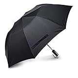 Samsonite Auto Open Reise-Regenschirm, Schwarz, Einheitsgröße, schwarz, Einheitsgröße, Automatisch öffnender Reise-Regenschirm