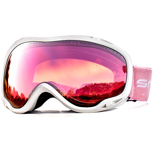Snowledge Skibrille Damen und Herren Snowboardbrille Doppel-Objektiv OTG UV400 Schutz Anti-Beschlag Winddicht Ski Schutzbrille Helmkompatibel für Skifahren Motorrad Fahrrad Skaten