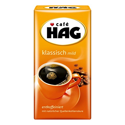 Cafè Hag Klassisch mild, Vollmundiges Aroma, Entkoffeiniert, 10 x 500 g