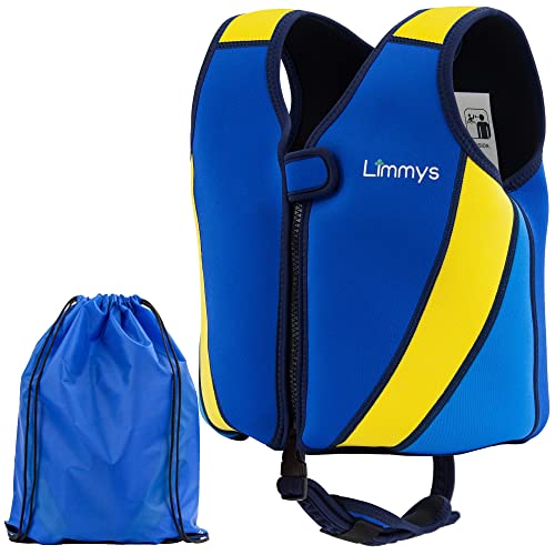 Limmys Premium Neopren Schwimmweste - Ideale Schwimmhilfe für Jungen - Extra Kordelzugtasche inklusive (Klein)