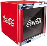 °CUBES CoolCube Getränkekühlschrank Coca-Cola, Edelstahl, freistehend, 1 Einlegeboden, 48L, 5-15 °C, Farbe: Rot
