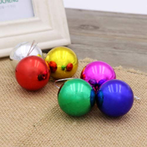 24pcs Weihnachtsdekoration Ball 3cm / 4cm / 6cm / 8cm / 10cm Barrel Color Ball Plastikbeschichtung Ball Weihnachtsbaumdekoration - Mischfarbe - 8CM