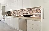 DIMEX Küchenrückwand Folie selbstklebend STEINIGE Wand | Klebefolie - Dekofolie - Spritzschutz für Küche | Premium QUALITÄT - Made in EU | 350 cm x 60 cm