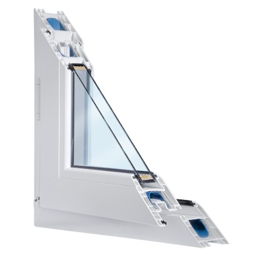 Fenster weiss 2-fach verglast 54x111 (BxH) kipp- und drehbar (DK-Rechts) als Maßanfertigung