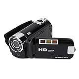 Digitaler Camcorder, Full HD 270 ° Drehung 1080P 16X High Definition Video DV-Kamera Professionelle -Videokamera für Picknick-Camping im Freien(Schwarz)