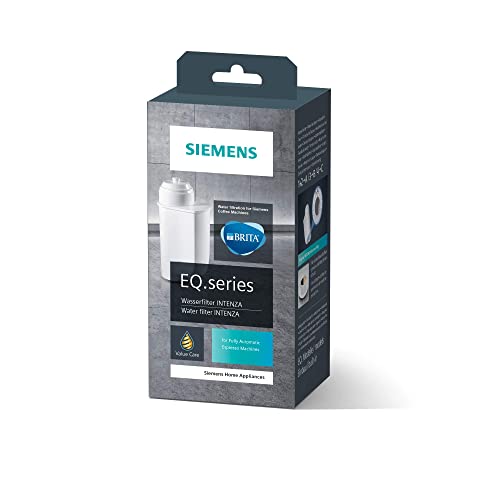 Siemens BRITA Intenza Wasserfilter TZ70003, 1 Stück, verringert den Kalkgehalt des Wassers, reduziert geschmacksstörende Stoffe, für Kaffeevollautomaten der EQ. Serie und Einbauvollautomaten, weiß