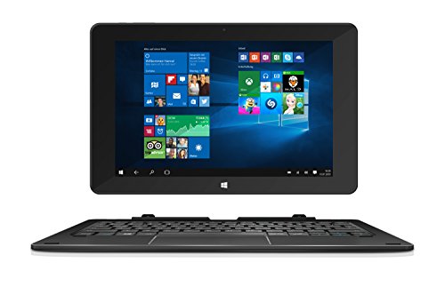 TrekStor SurfTab duo W1 WiFi, 25,7 cm (10.1 Zoll 2in1 Tablet-PC), Full-HD-Display (IPS, touch), Intel Atom x5 (Quad-Core), 2 GB RAM, 32 GB Speicher, WiFi, Windows 10 Home, schwarz