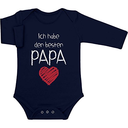 Ich Habe den besten Papa Geschenk für Vater Baby Langarm Body 12-18 Monate Marineblau
