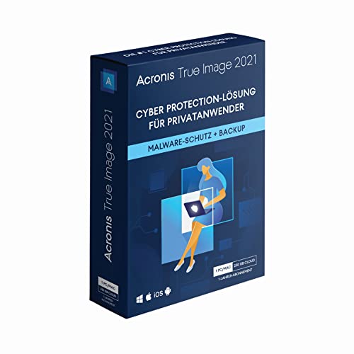 Acronis True Image 2021 | Advanced | 1 PC/Mac | 1 Jahr | Cyber Protection-Lösung für Privatanwender| Integriertes Backup, Virenschutz 250 GB Cloud Storage | iOS/Android | Box-Version