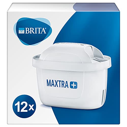 BRITA Wasserfilter-Kartusche MAXTRA+ 12er Pack – Kartuschen für alle BRITA Wasserfilter zur Reduzierung von Kalk, Chlor & geschmacksstörenden Stoffen im Leitungswasser ,12 Stück (1er Pack)