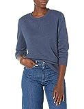 Amazon Essentials Damen Sweatshirt aus French-Terry-Fleece mit Rundhalsausschnitt (Erhältlich in Übergröße), Marineblau Heidekraut, XL