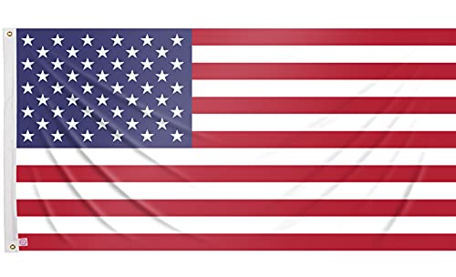 Große Flagge USA, 150 x 90 cm, Balkonflagge, für den Außenbereich, verstärkt mit zwei Metallösen